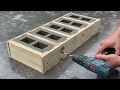 Casting 5 Hole Bricks With Connectors At The Same Time From Wood And Cement Mold - Simply Save Time