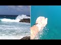 Swimmers view of crossing surf to open ocean