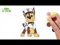Learn to draw Chase from Paw Patrol. Drawings for children.