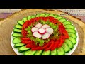 UNIQUE and Easy Salad decoration ideas For Dinner/Lunch 🍅 plate ideas