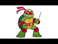 Drawing Teenage Mutant Ninja Turtles Coloring Pages | Draw and Colors
