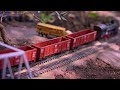 Toy Train - Truck Cars Pass The Railroad Tracks