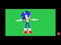 sonic dance green screen