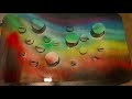 Spray paint rainbow galaxy