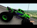 Epic Hight Speed Monster Truck Jump And Crashes #38 | Monster Jam | BeamNG Drive