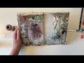 Art journaling with collage - process video with music