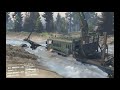 SpinTires 03 03 16 The Coast Recovering Overturned C 4320 With D 535