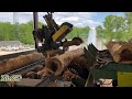 Dangerous Fastest Chainsaw Cutting Tree Machine Skills, Logging Wood Truck & Wood Sawmill Machines