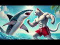 🐱 Cat Dad Fights Shark to Save Kitten! 🦈 Epic Rescue!