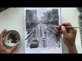 This is how we create Magic with just One Color | Watercolor Painting Tutorial for Beginners