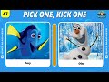 Pick One, Kick One Disney VS Pixar Characters | Who Do You Prefer?