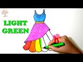 Barbie Dress Coloring Pages | Art Colors For beginners | Draw Rainbow Glitter Dress