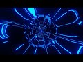 VJ LOOP NEON Blue Tunnel Abstract Background Video Simple Lines Pattern 4k Screensaver