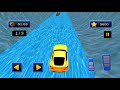 Water Slide Sports Cars Extreme Stunts - Gameplay Android game - Stunts simulator game