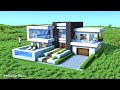 Minecraft: Modern House #44 Interior Tutorial - How to Build - 💡Material List in Description!