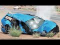 BeamNG Drive Game: Unexpected Epic High-Speed Car Crashes into Concrete Barriers | Video #53