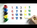 Learn to count, 1 2 3, 1 to 100 counting, one two three, 123, a to z alphabet, 123 writing color 369