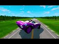 Rainbow Pit Transform In Big & Small:McQueen Golden & Mater vs  Pixar Cars! Beam.NG Drive!