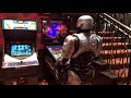 Robocop (Peter Weller) playing Robocop Pinball while Robocop plays Robocop Arcade - Data East