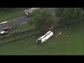 Aerial video shows scene of deadly bus accident in Florida