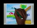 how to draw a village scenery drawing /village scenery drawing easy /house drawing