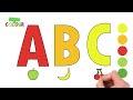 Learn to draw the first letters of the ABC alphabet . Drawings for kids.