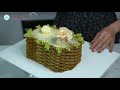 Awesome Decorate a Basket Flower Cake By Buttercream | Trang Trí Bánh Rỏ Hoa Kem Bơ Tuyệt Đẹp