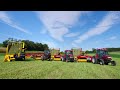 New Holland H9870 Automatic Bale Wagon **3 Bale Stackers in one field**