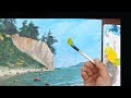 Learn in a new way to draw clouds, rocks and sea waves in landscapes