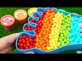 Satisfying Video l Mixing All My Beads in FOOT Toes Nail Funny Make Up Bathtub Cutting ASMR