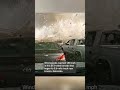 Jaw-dropping dash cam video shows tornado destroying building