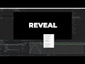 Text Reveal Animation in After Effects | Sliding Text Animation