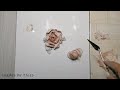 Sculpture Painting Flowers Roses Tutorial|How To Make Sculpture Painting Flowers|Diy Wall Clock easy