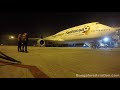 Lufthansa 747-8i turnaround time-lapse at Bangalore Airport