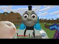 Thomas the Tank Engine and Lightning Mcqueen in Minecraft