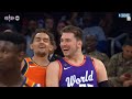 Luka Doncic hits from halfcourt over Trae Young | 2020 NBA Rising Stars Game