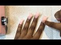 Pink French Tip Duckies With 3D Flowers| Easy Polygel Application and 3D Flower Application ￼￼