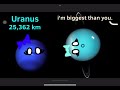 Planetballs - Size on The Solar System