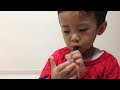 My 3 years old boy taking medicine himself