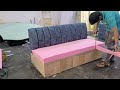 Latest L Corner Sofa Making 2024 | How To Make High Quality Leather Sofa Step By Step Process
