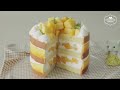Mango Cake Recipe | Korean Bakery Whipped Cream Cake