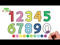 Learn to draw numbers. Single digit numbers for drawing, painting, coloring for children