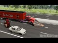Giant Long Road Trains crashes #13 - Beamng drive