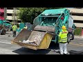 Garbage truck fire cleanup