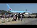 Neos Boeing 737 MAX 8 Low Landing & Takeoff Jetblast at Skiathos | Airport Beach Plane Spotting [4K]