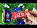 Satisfying video asmr lollipops candy and chocolate gummy candy Cutting video