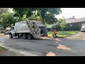 Either a 2021 or 2022 City of Guelph McNeilus Rear Loader Garbage Truck On Early Morning Tard Waste