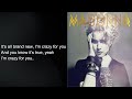 Madonna - Crazy for You (with Lyrics)