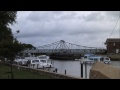 Reedham Swing Bridge in operation - 09/06/2013