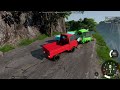 Crashing My Friends Mini Truck on a Dangerous Road in BeamNG Drive Mods!